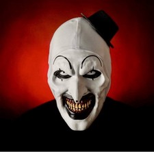 Terrifier 2  Art the Clown Deluxe Latex Mask One Size Fits All New picture
