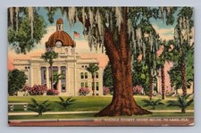 Orlando Vintage Florida Postcard DELAND Volusia County Courthouse 1949 Linen picture