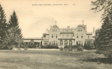 Leominster, Mass. NOTRE DAME CONVENT Postcard RPPC Antique 1908 Real Photo  N picture