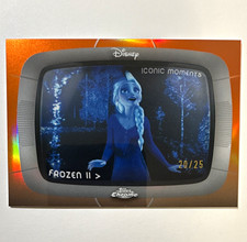 Elsa /25 2026 Topps Chrome Disney Frozen Elsa Iconic Moments /25 true Orange picture