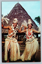 Tahitian Dancing Is Gay Tahitian Village c1960 Vintage Postcard picture
