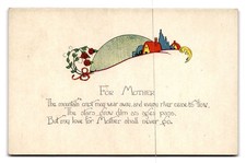 Vintage Mother's Day Four Color Postcard with Poem and Cottage Scene picture