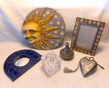 celestial Collectibles Lot sun moon stars bundle wall plaque candle holder etc picture