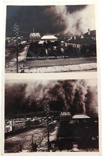 .SUPER RARE 1907 SPLIT VIEW REAL PHOTO POSTCARD BROKEN HILL DUST STORM 15/12/07 picture