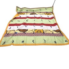 Vintage 1980s Handmade Patchwork Quilt Throw Blanket Primitive Cottagecore picture