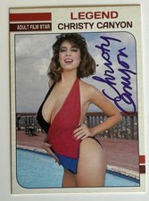 Christy Canyon Signed Custom Trading Card BAS Beckett Witness COA Autograph picture
