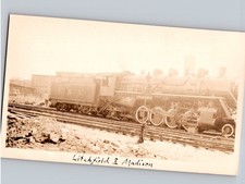 c1933 Litchfield & Madison Train Railroad Edwardsville Illinois IL Madison RPPC picture