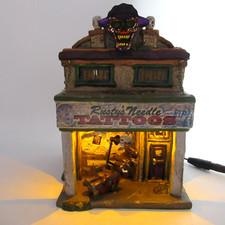 Vintage Dept 56 RUSTY'S NEEDLE TATTOOS Halloween Snow Village Retired No Box picture