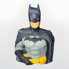 DC Comics Batman Figure Bust Vinyl Coin Piggy Bank Monogram Warner Brothers picture