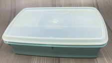 Tupperware Stow N Go 3pc Blue Storage Container Organizer Box 767 768 769 picture