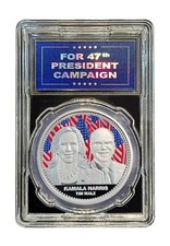 USA 2024 Harris & Walz Silver Plated Commemorative - 47th Presidential Campaign picture