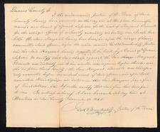 1845 Newtown L.I. N.Y.* Court Document Margaret Bennett Assault Trial picture
