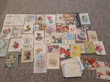40+ Unused Vintage Greeting Cards Birthday Thank You Misc. Circa 1950s SEE PICS picture