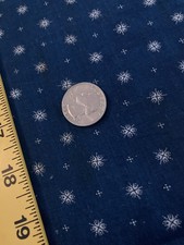 Antique 1870s-1880s 100% Cotton Deep Indigo & White Fabric 24 1 /2” x 7” Plus  picture