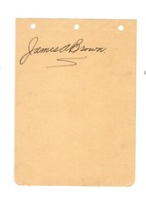 ACTOR JAMES BROWN AUTOGRAPH ON ALBUM PAGE picture