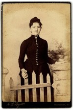 Cabinet Card Circa 1880s A.L. Rogers Gorgeous Lady Hagerstown MD picture