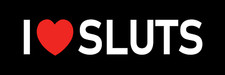 I Love Sluts Sticker I Heart Sluts Sticker Funny Adult Sticker Prank Sticker picture