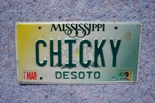 MISSISSIPPI Vanity License Plate - CHICKY picture