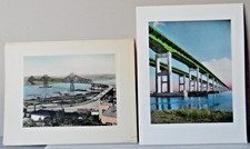 Bridges Carquinez Strait & Raritan River: 2 Robinson & Steinman Cards '47 + '55 picture