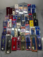 Lot of 40: United States Souvenir Spoons All Different w/ Boxes picture