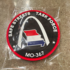 St. Louis, MO Safe Streets Task Force MO-367 Round PVC Rubber Souvenir Patch picture