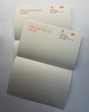 2 Vtg 1980s Unused Sheets Mount Royal Hotel Marble Arch London Ecru Stationery picture