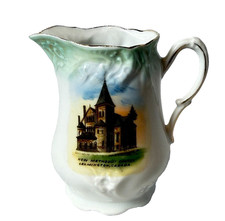 METHODIST CHURCH - LEAMINGTON CANADA Souvenir ANTIQUE CHINA TRINKET CREAMER picture