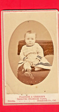 RARE EUREKA, CALIFORNIA PHOTOGRAPH ~ 1874 ~ FLAGLOR & GREGOR'S ~ ENAMELED CARD picture