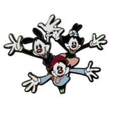 ANIMANIACS Yakko, Wakko, and Dot 90s Cartoon Hat Jacket Tie Tack Lapel Pin picture