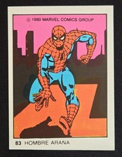 1980 Marvel Argentina Ultra Figus Spider-Man 83 non-terrabusi blank back paper picture