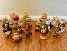 Vintage Mixed Lot Christmas Ornaments Ceramic Animals Jasco J.S.N.Y. & More picture