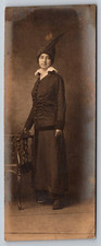 Antique Real Photograph | Lady With Strange Hat picture