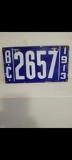 1913 British Columbia License Plate  picture