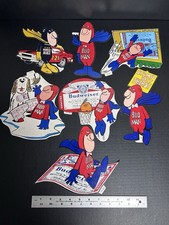 Vintage 1970s Budweiser Budman Sticker Lot of 7 VG-EX | Basketball, Diving, etc. picture