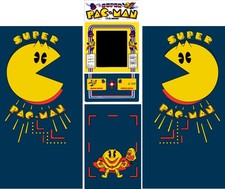 Super Pac Man Arcade Side Art Full Set 6pc Artwork Textured CPO Complete Kit picture