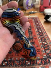 Beautiful Hand Blown Glass Spoon Pipe/American Made/For Tobacco Use picture