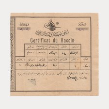 Ottoman Vaccination Certificate Istanbul Constantinople - Hejaz Railway Stamp picture