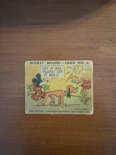 1935 Walt Disney Mickey Mouse Bubble Gum Question Card #6 picture