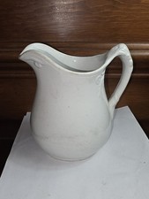 Antique Willets Mfg Trenton NJ 1880's White Ironstone Milk Pitcher 6.5