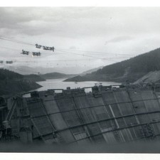 c1950s Hungry Horse, MT Dam Construction Cableway 7