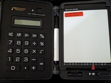 Vtg Marksman DELEGATE Desk Organizer Calculator Phone Index PromoClaussen Pickle picture