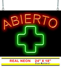 Medical Cross Abierto Neon Sign | Jantec | 24