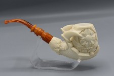 Ornate Attacking  Claw Pipe  BLOCK MEERSCHAUM-NEW-HANDCARVED W Case#983 picture