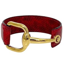 Gucci Bangle Horsebit Excellent condition Bracelet Bangle GUCCI Leather Metal Re picture