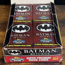 1991 Topps Stadium Club BATMAN RETURNS Super Premium Movie Card Box (36 packs ) picture
