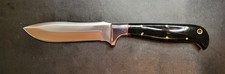 Wild Blades Custom D2 Steel Hunting Skinning Knife Black Resin Handle- WB471 picture