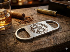Texas Rangers Co. A Perfect Cigar Cutter Stainless Steel Close End Cigar Cutter picture