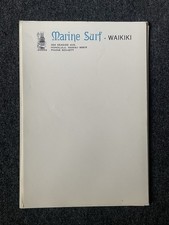 Vtg Stationery Marine Surf Hotel Honolulu Letterhead Letter Writing picture