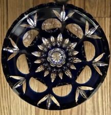 Leaded Cut Cobolt Blue Crystal Vase Nachtmann picture
