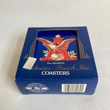 Anheuser-Busch, Inc Beer Coasters w/ Eagle Graphics Through the Years Set of 6 picture